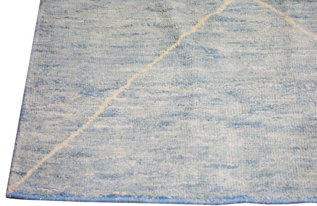 HAND KNOTTED WOOL MOROCCAN RUG - 3