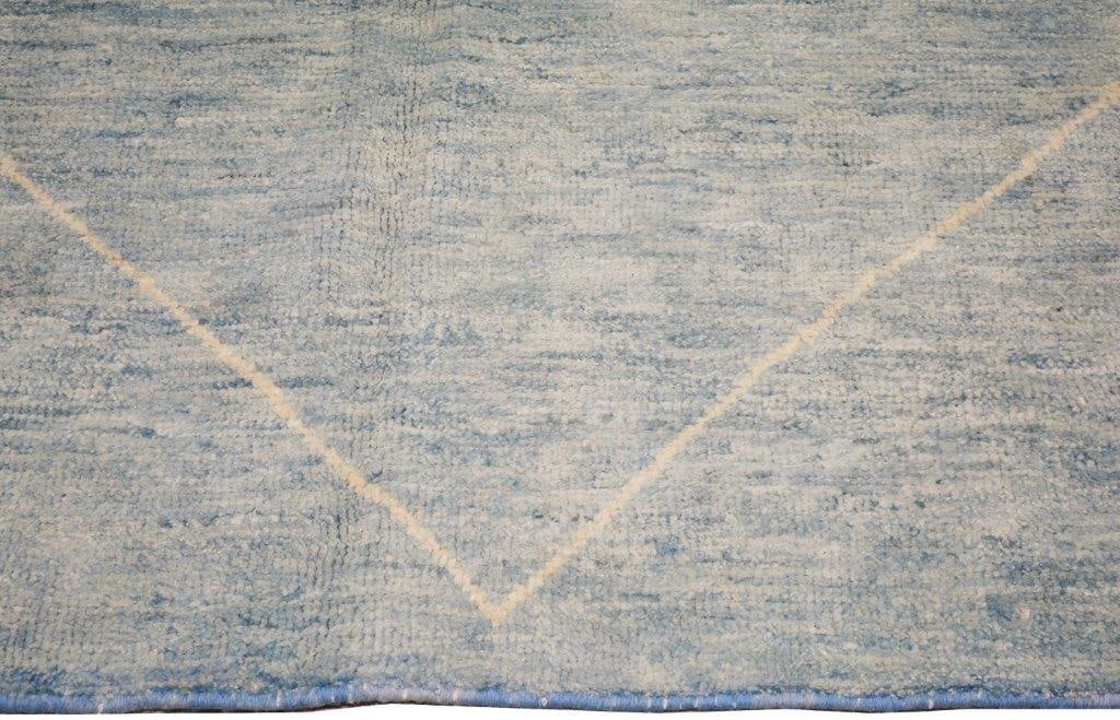 HAND KNOTTED WOOL MOROCCAN RUG - 4