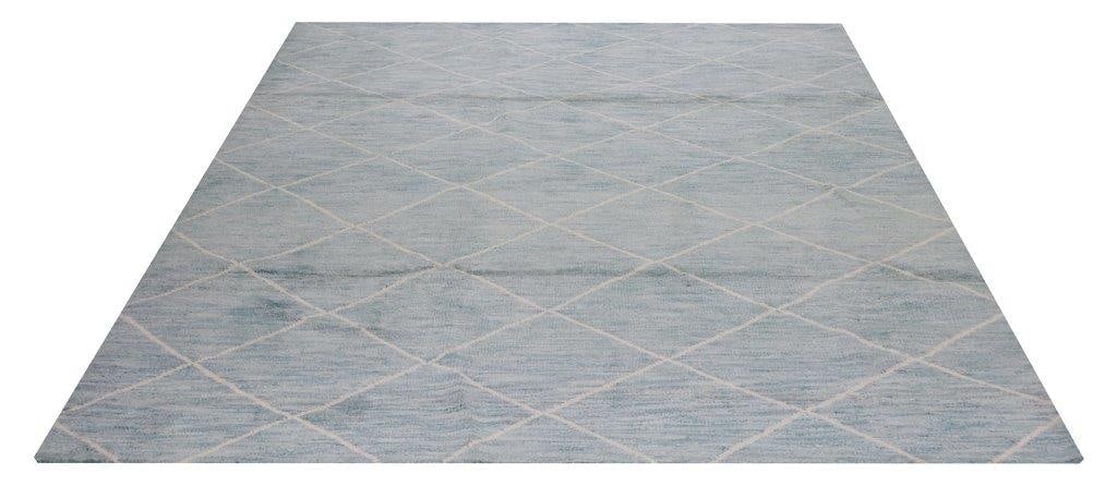 HAND KNOTTED WOOL MOROCCAN RUG - 2
