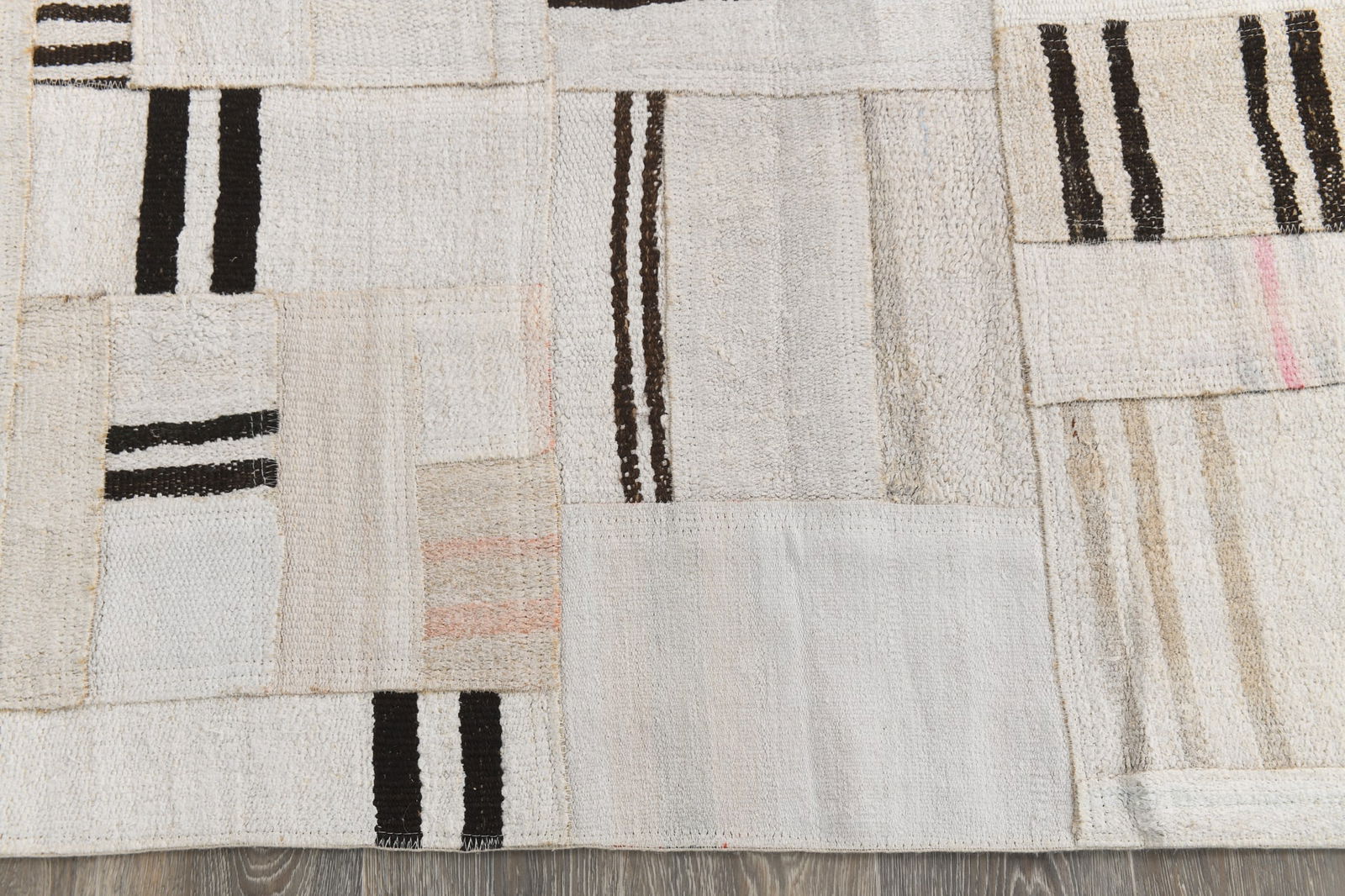 6'2'' x 8'8'' Turkish Hemp Patchwork Rug - 53997 - 14