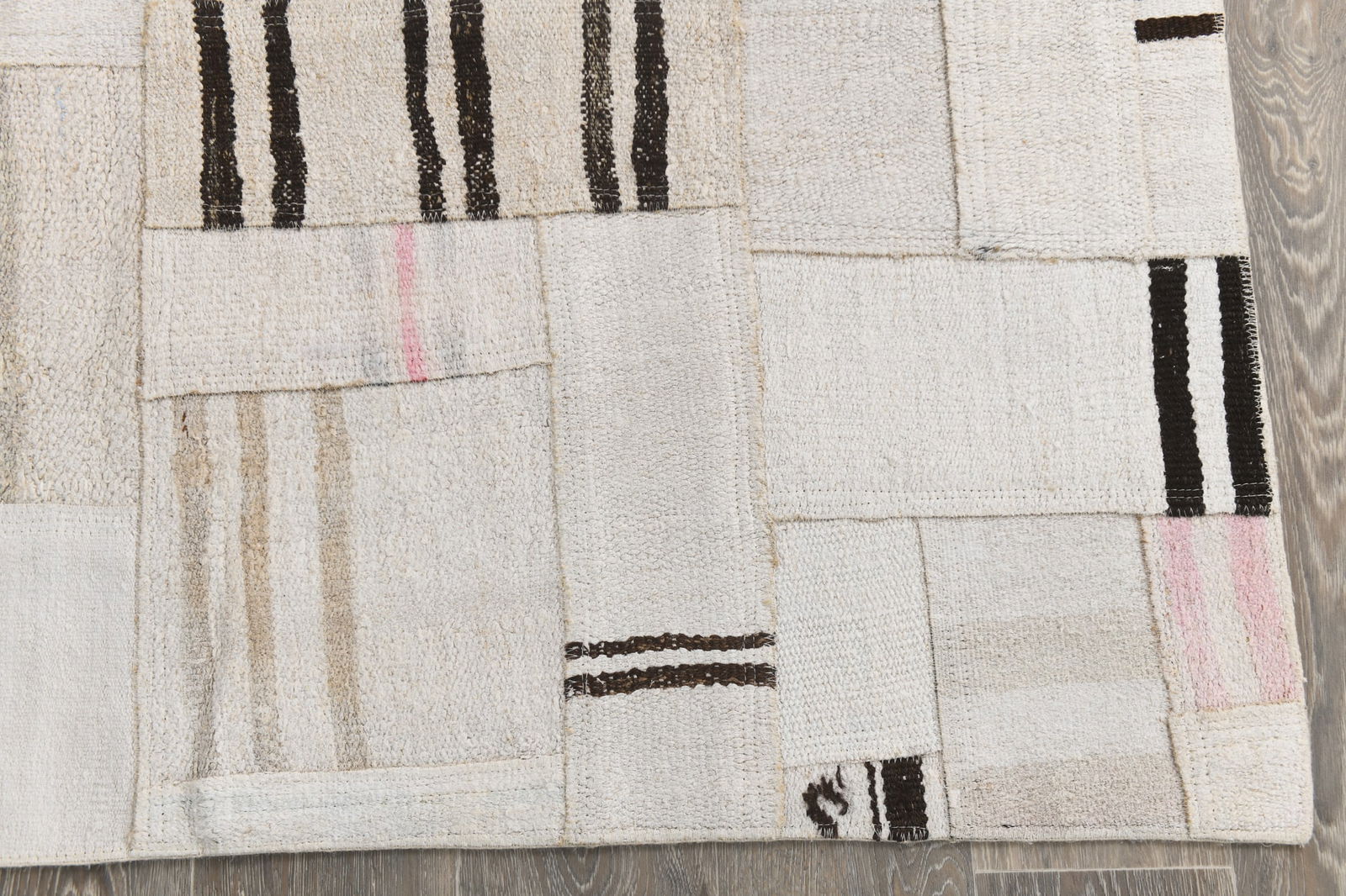 6'2'' x 8'8'' Turkish Hemp Patchwork Rug - 53997 - 15