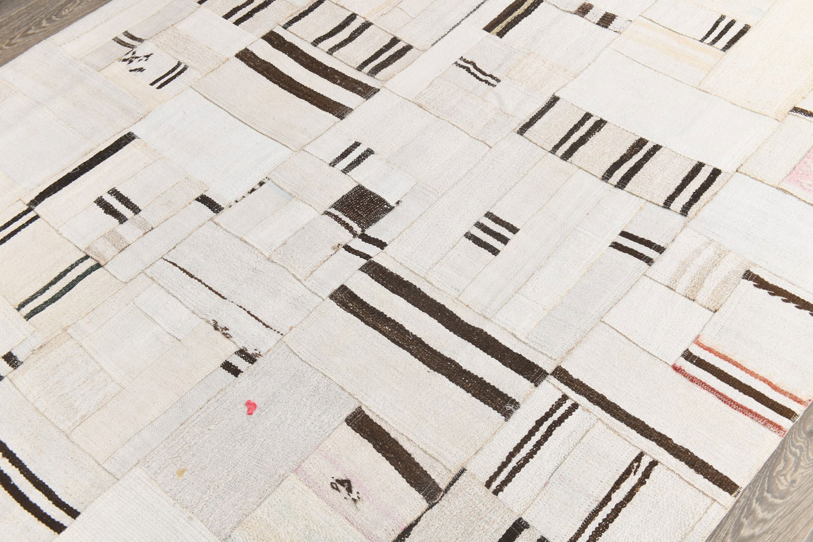 6'2'' x 8'8'' Turkish Hemp Patchwork Rug - 53997 - 6