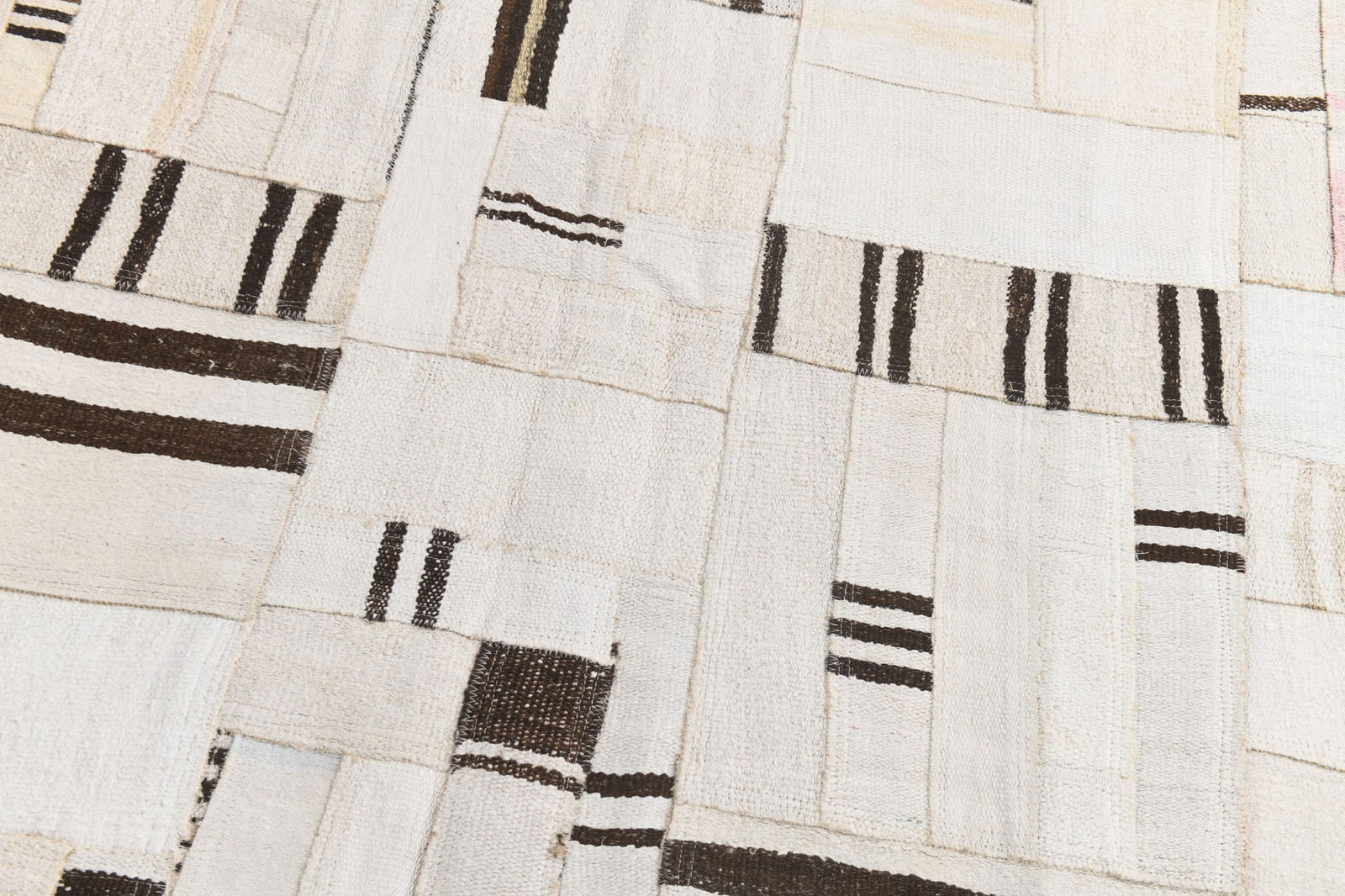 6'2'' x 8'8'' Turkish Hemp Patchwork Rug - 53997 - 8