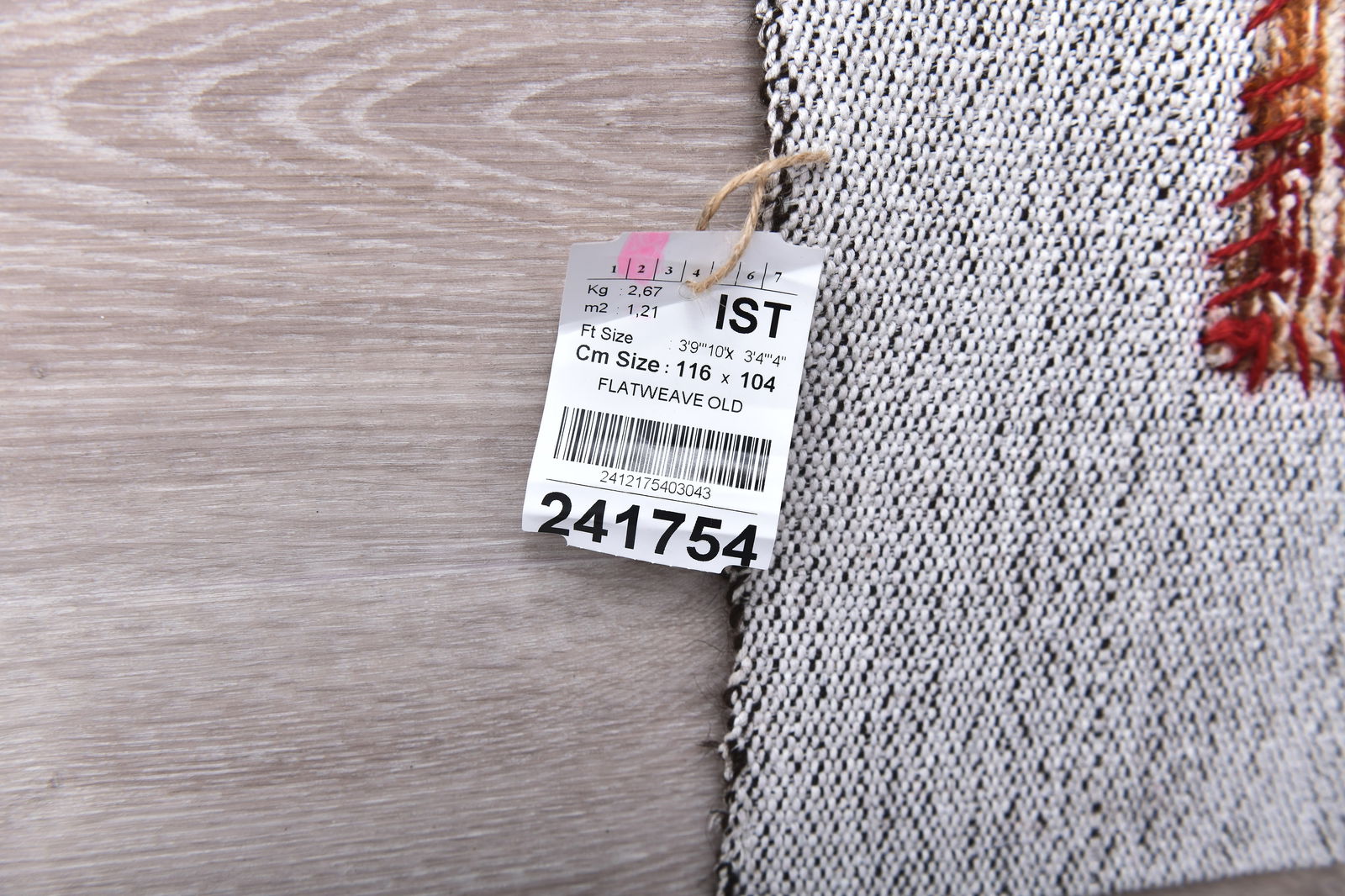 3'4'' x 3'9'' Turkish Flatweave Kilim Rug - 241754 - 13