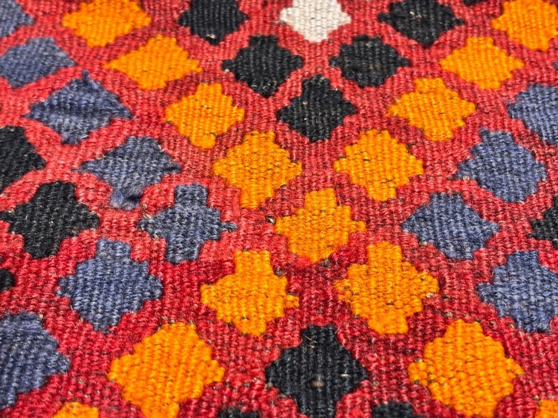 Hand-Knotted Maymana Kilim Tribal Flatweave Wool Oriental Rug 2'9" x 3'8" - 3