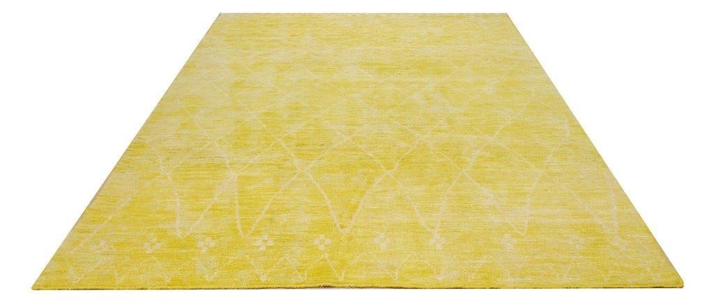 HAND KNOTTED WOOL MOROCCAN RUG - 2
