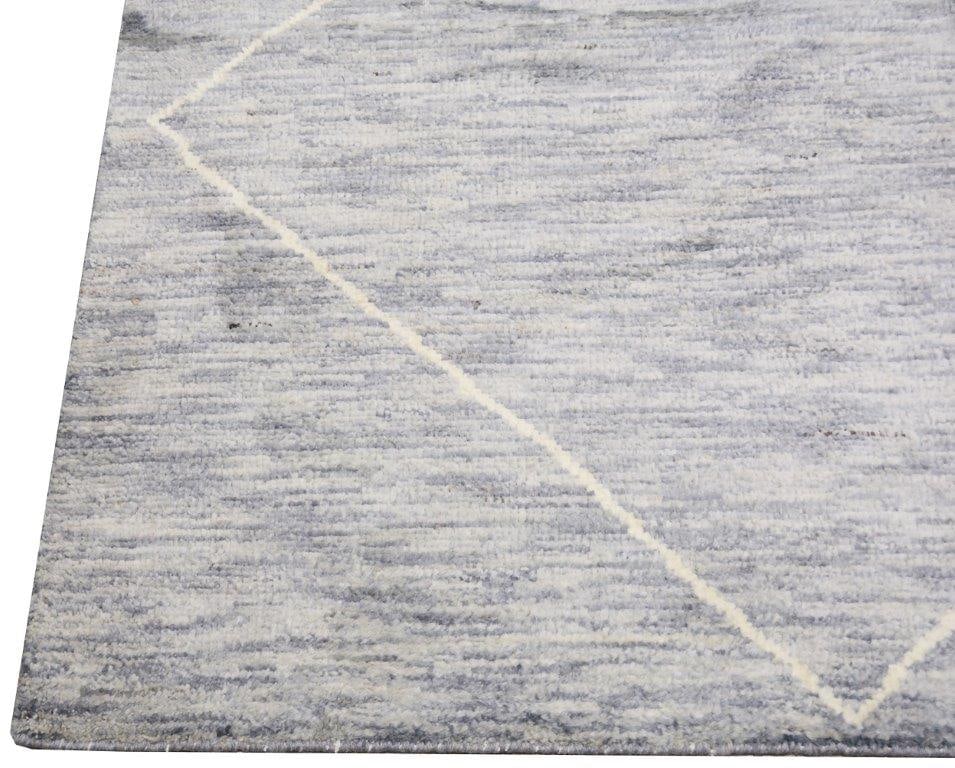 HAND KNOTTED WOOL MOROCCAN RUG - 3