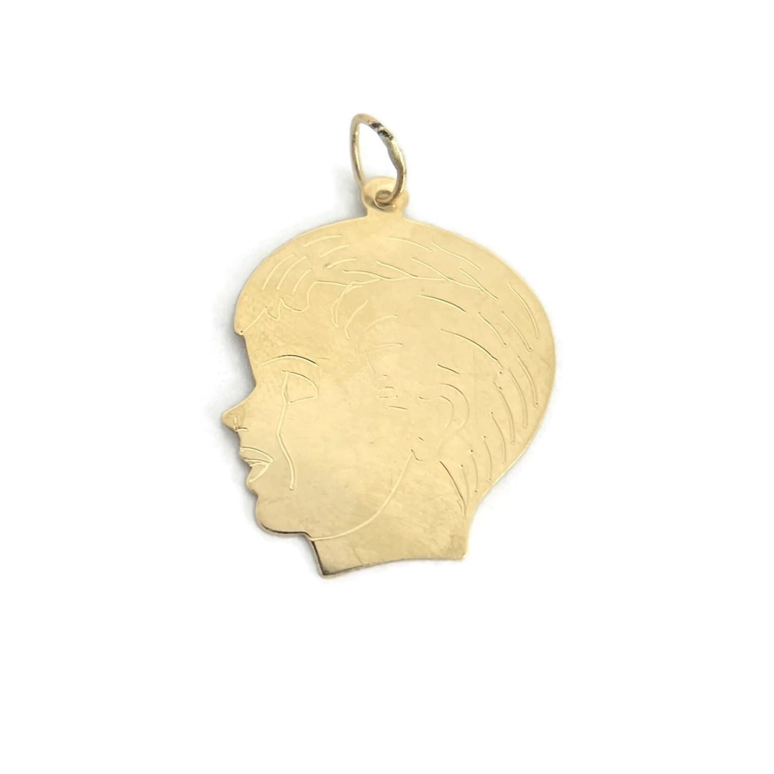 Vintage 1950's Leonard Boy Necklace Pendant Charm 14K Yellow Gold, 3.18 Grams: Vintage 1950's Leonard Boy Necklace Pendant Charm 14K Yellow Gold, 3.18 Grams Make a statement with this necklace pendant charm. Please let us know if you have any questions. Circa: 1950's Engraving: