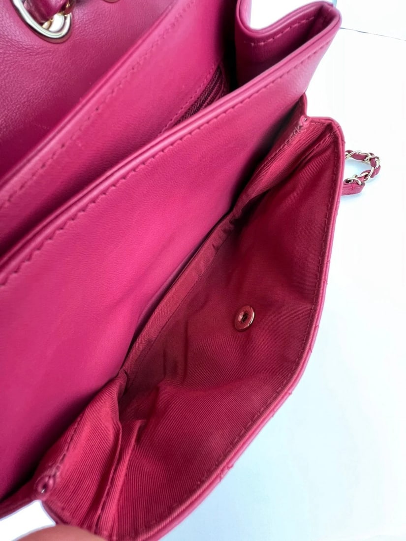 Chanel Lambskin Quilted Lovely Day Medium Pink Flap Crossbody Bag - 4