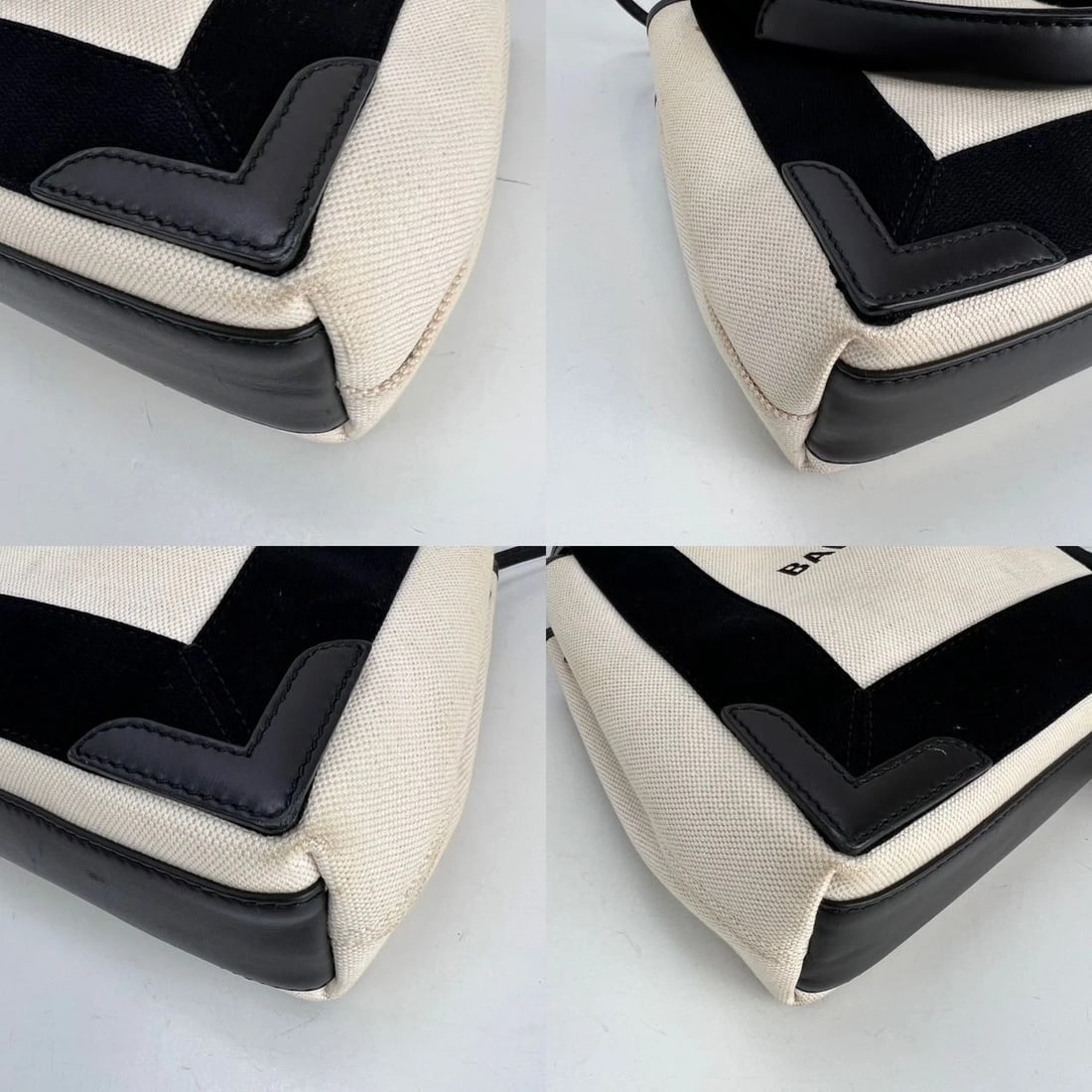 Balenciaga Cotton Canvas Calfskin Navy Cabas XS Natural Black Tote Bag - 13