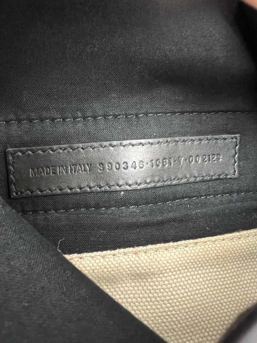 Balenciaga Cotton Canvas Calfskin Navy Cabas XS Natural Black Tote Bag - 5