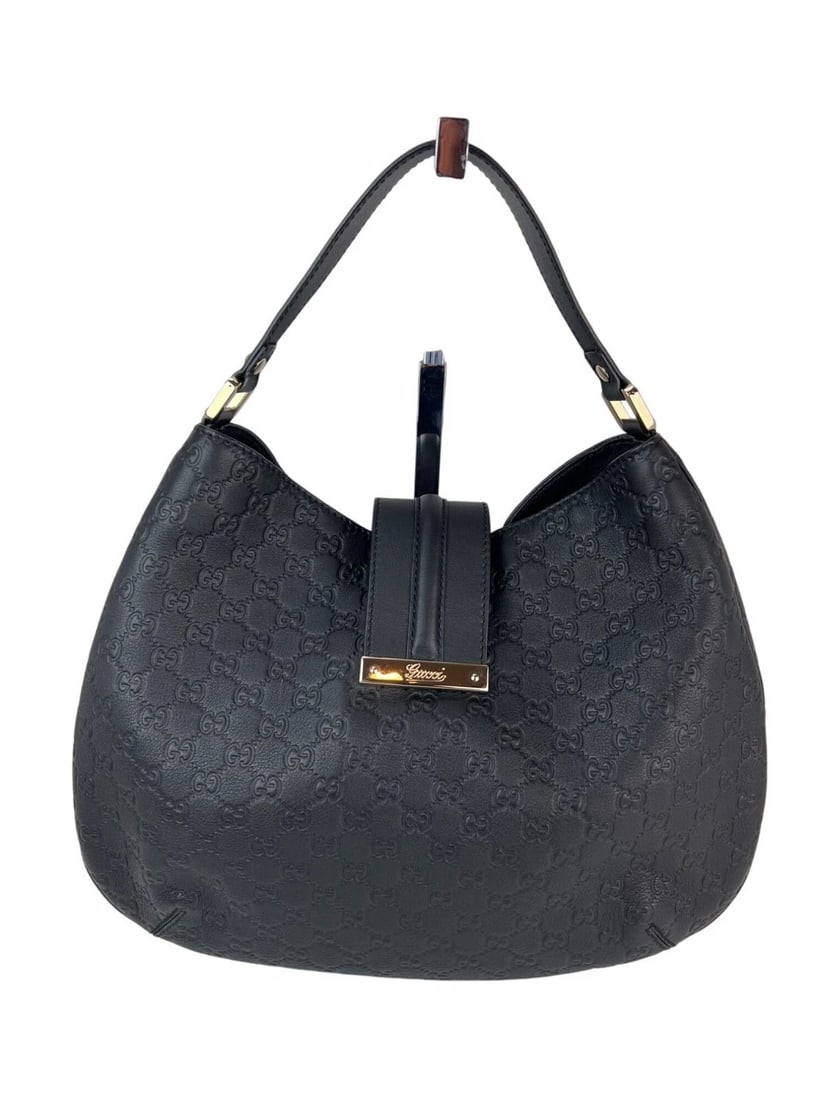 Gucci Guccissima Leather New Ladies Web Large Black Hobo Bag (1 of 13)