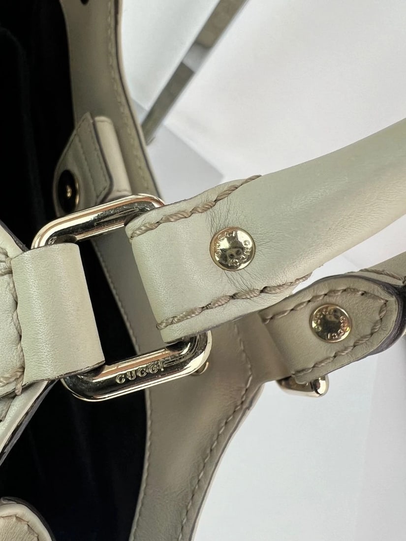 Gucci Sukey Medium Guccissima Leather Mystic White Tote - 12