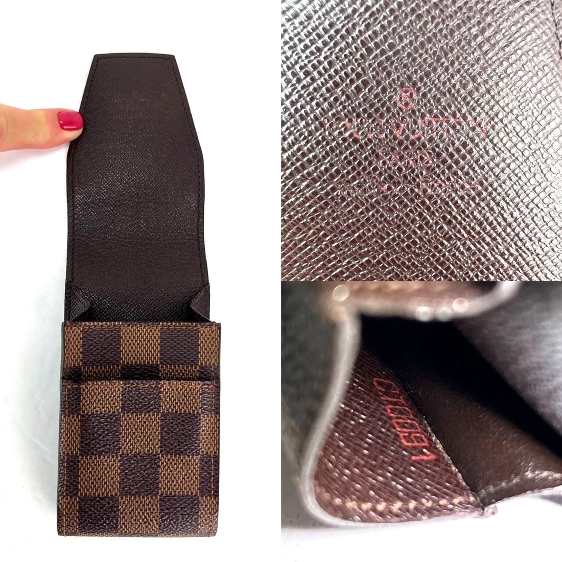 LOUIS VUITTON Damier Ebene Cigarette Card Cosmetic Case Pouch - 4