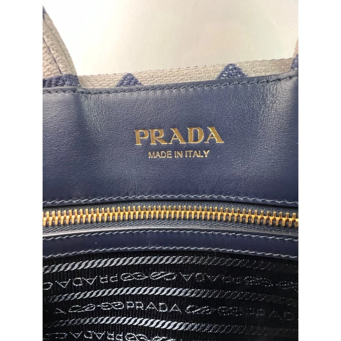 Prada Small Symbole Embroidered Fabric Handbag - 7