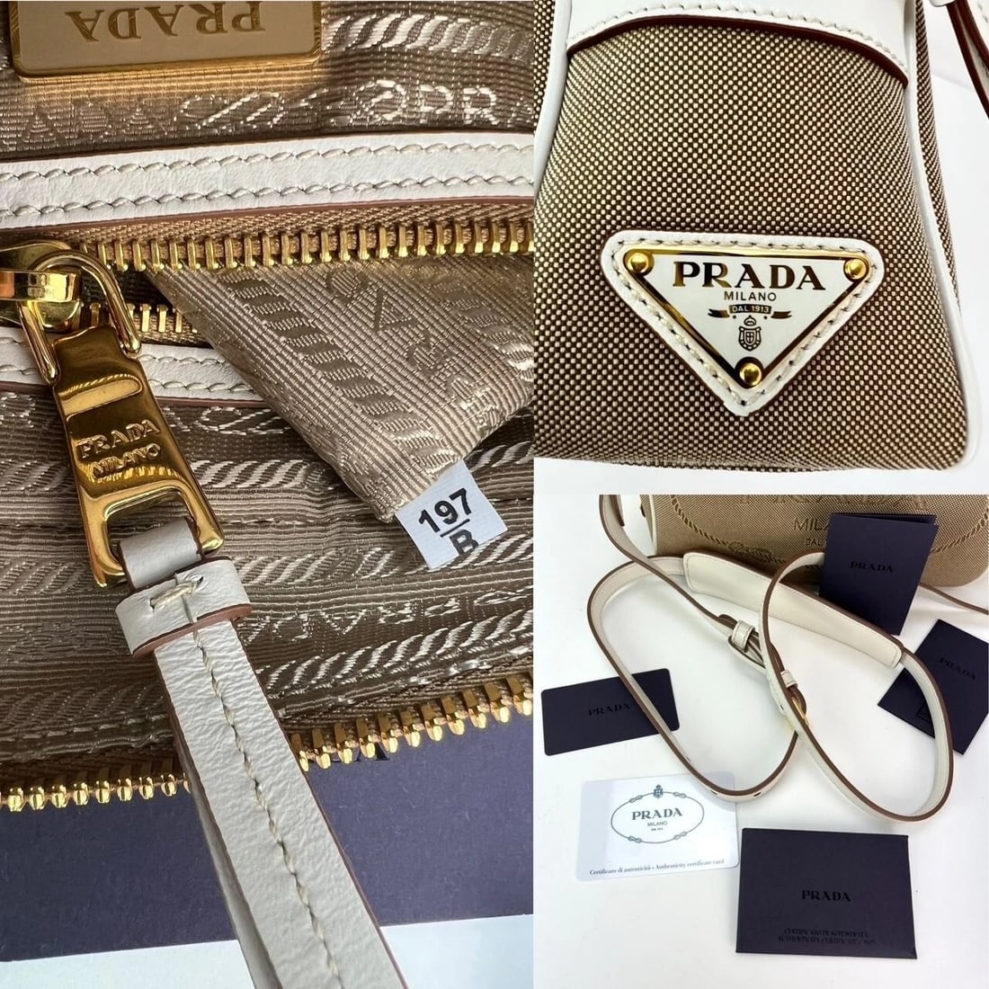 Prada Khaki Canvas Camera Crossbody Bag - 6