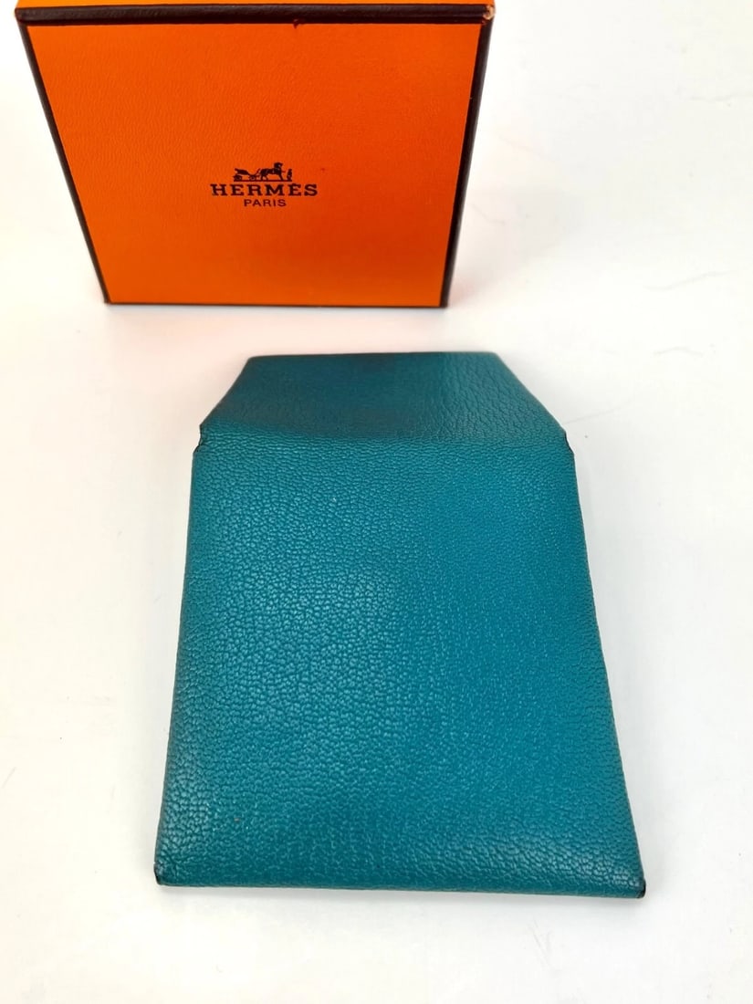 Hermès Purse Chevre Mysore Bastia Verso Coin Purse Mini Wallet - 12