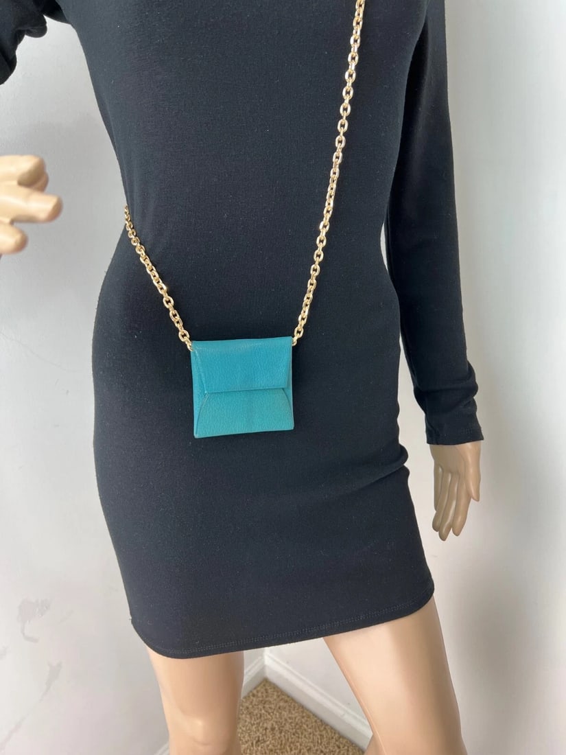 Hermès Purse Chevre Mysore Bastia Verso Coin Purse Mini Wallet - 5