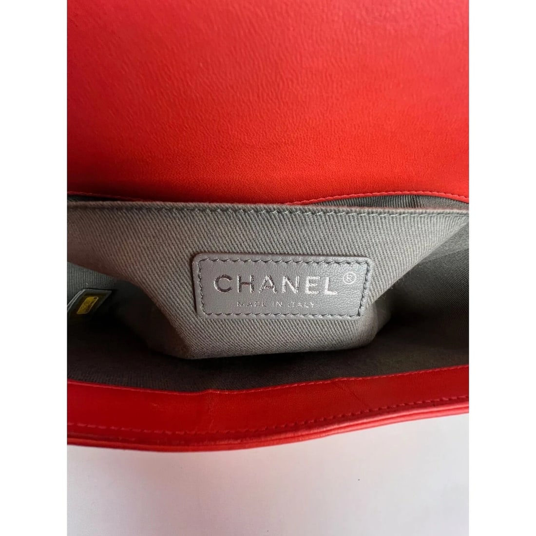 CHANEL Lambskin Quilted Medium Boy Red Flap Bag - 5