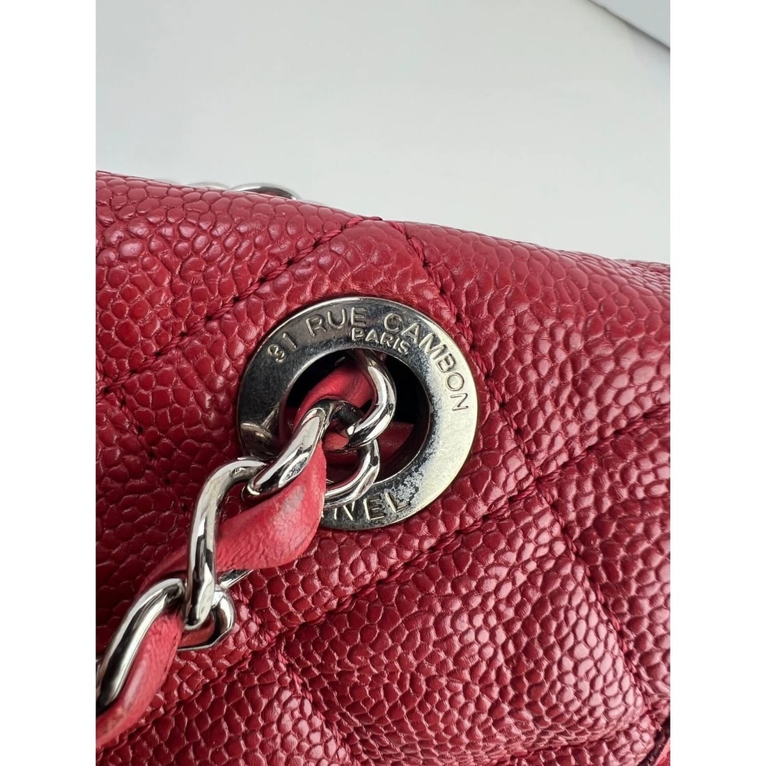 Chanel Caviar Quilted Medium French Riviera Red Flap Shoulder Bag - 11