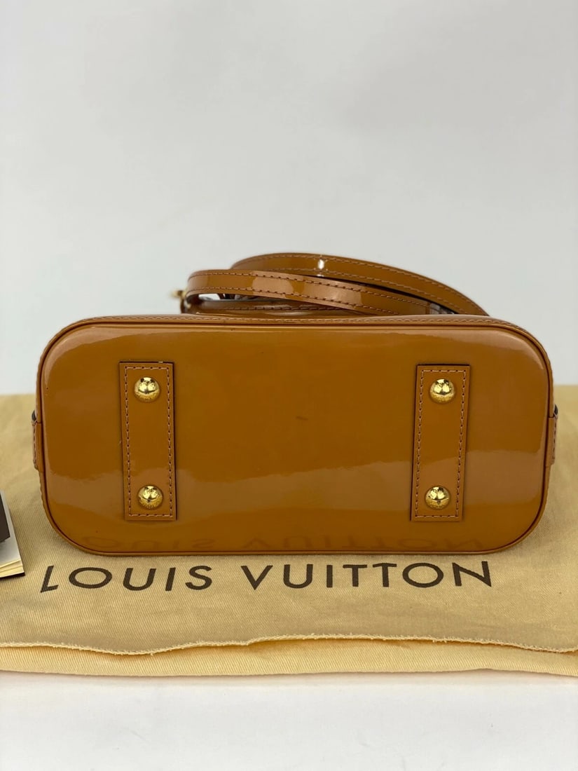 LOUIS VUITTON Alma BB Monogram Vernis Rose Velours Hand Shoulder Bag - 8