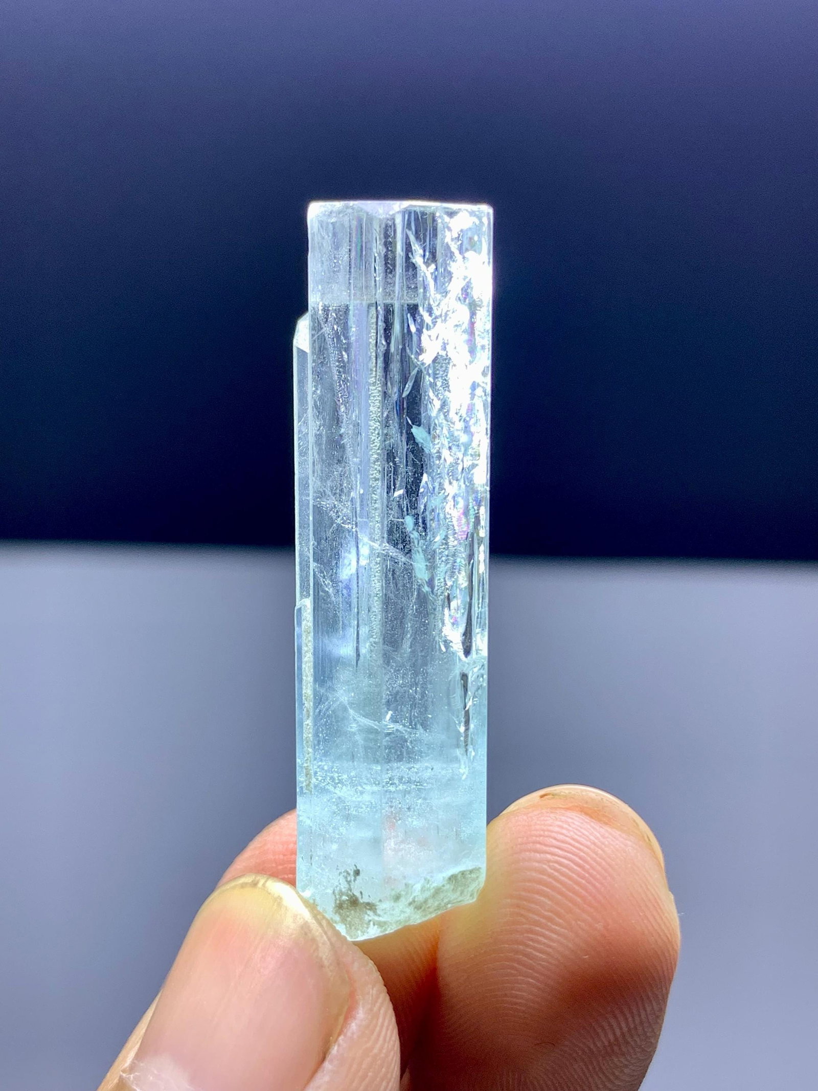 Twin Terminated Aquamarine Crystal: Sky Blue Beryl from Pakistan - 10