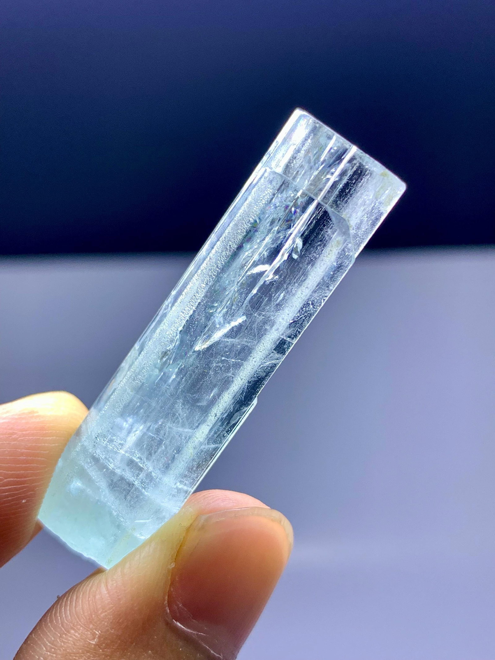 Twin Terminated Aquamarine Crystal: Sky Blue Beryl from Pakistan: Title: Twin Terminated Aquamarine Crystal: Sky Blue Beryl from Pakistan Description: Item details Highlights Made by CrystalParadiseUSA Read the full description Rock, Stone, Mineral, Crystal, Aquamar