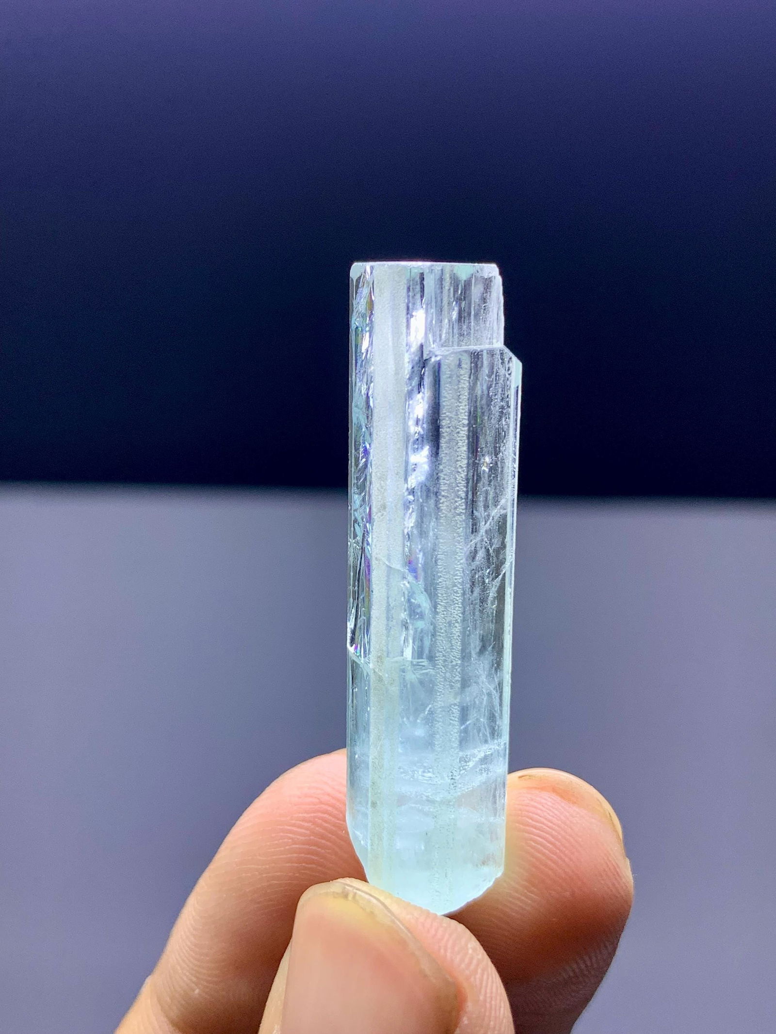 Twin Terminated Aquamarine Crystal: Sky Blue Beryl from Pakistan - 2