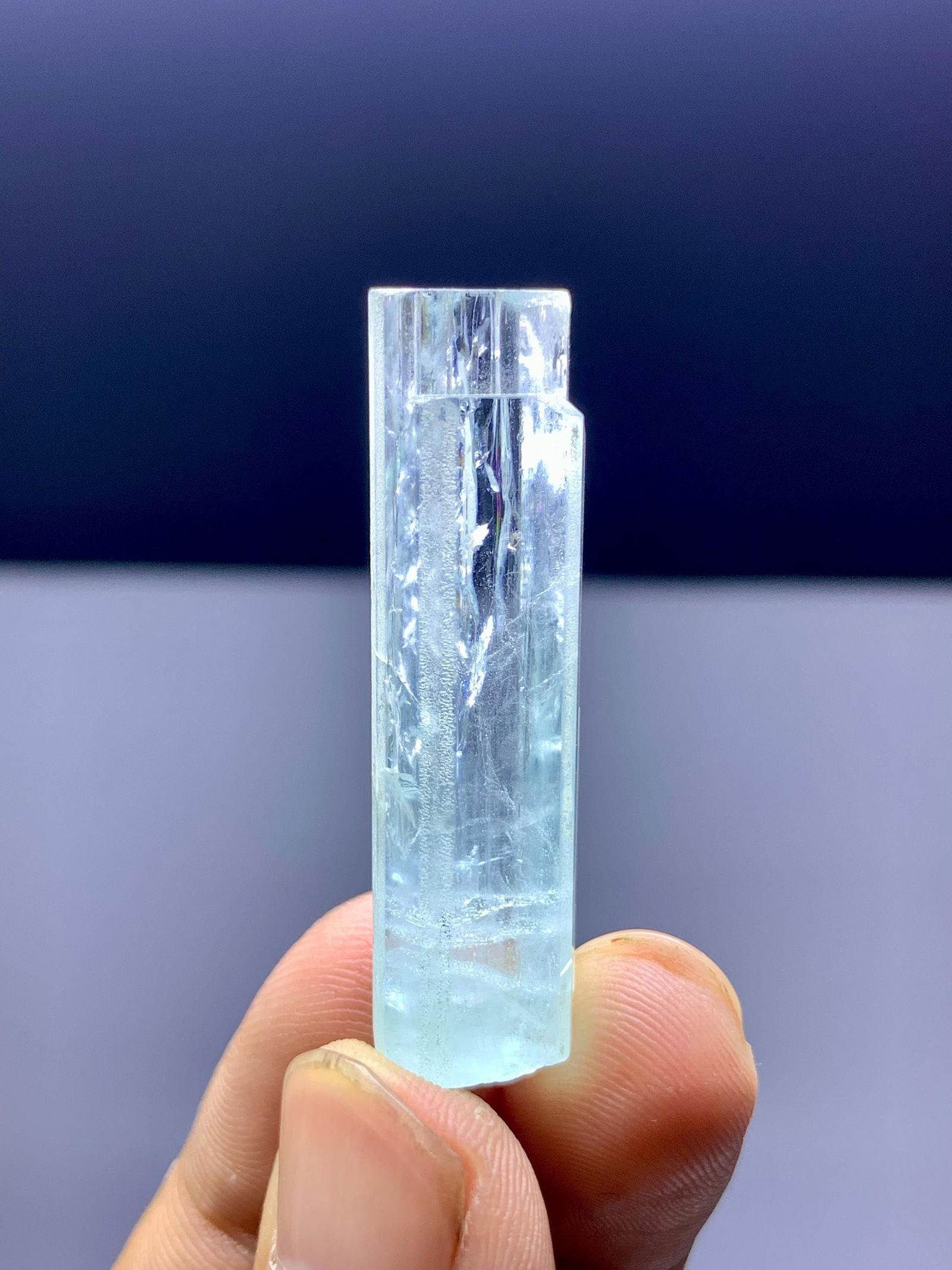 Twin Terminated Aquamarine Crystal: Sky Blue Beryl from Pakistan - 3