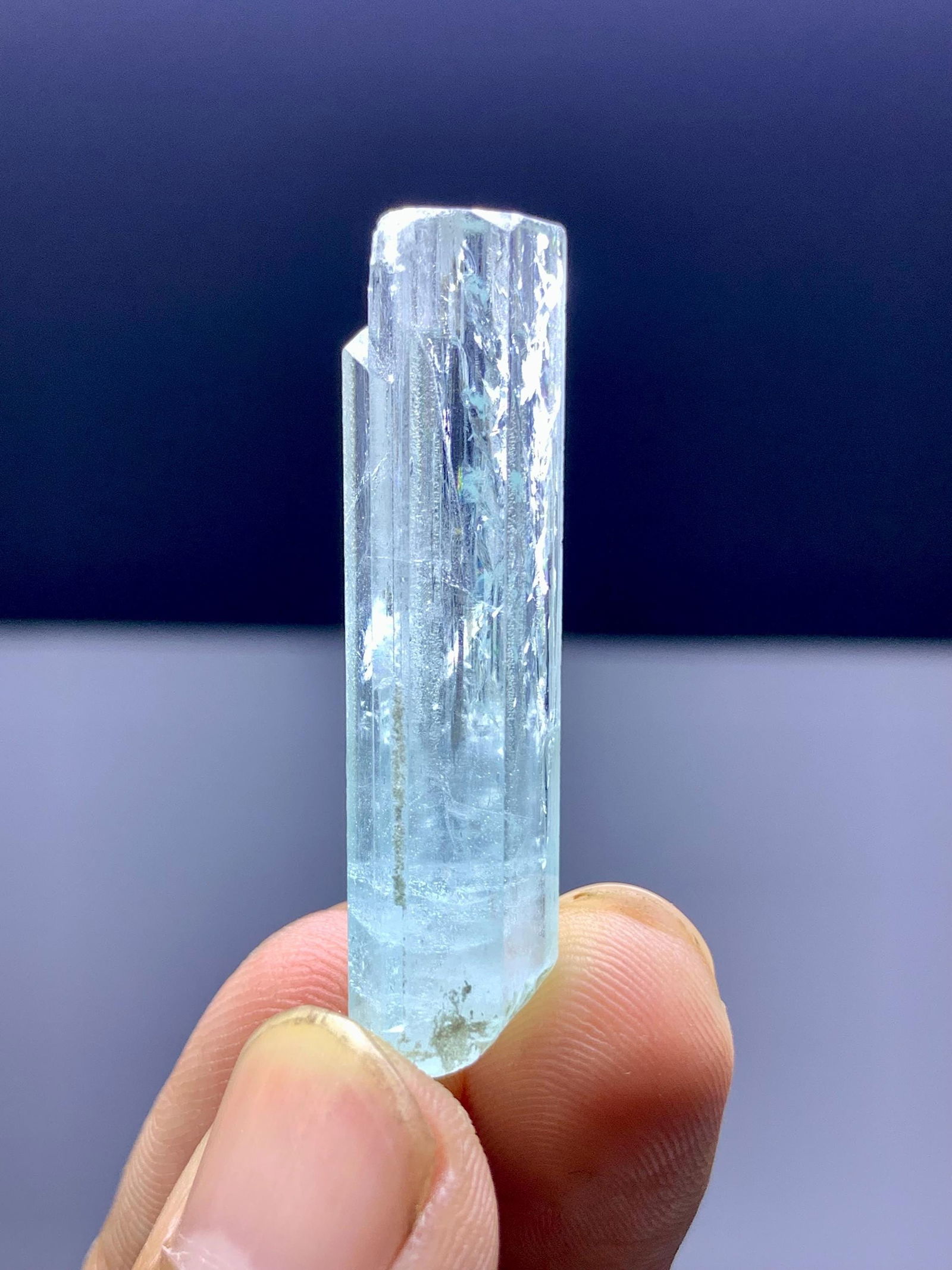 Twin Terminated Aquamarine Crystal: Sky Blue Beryl from Pakistan - 5