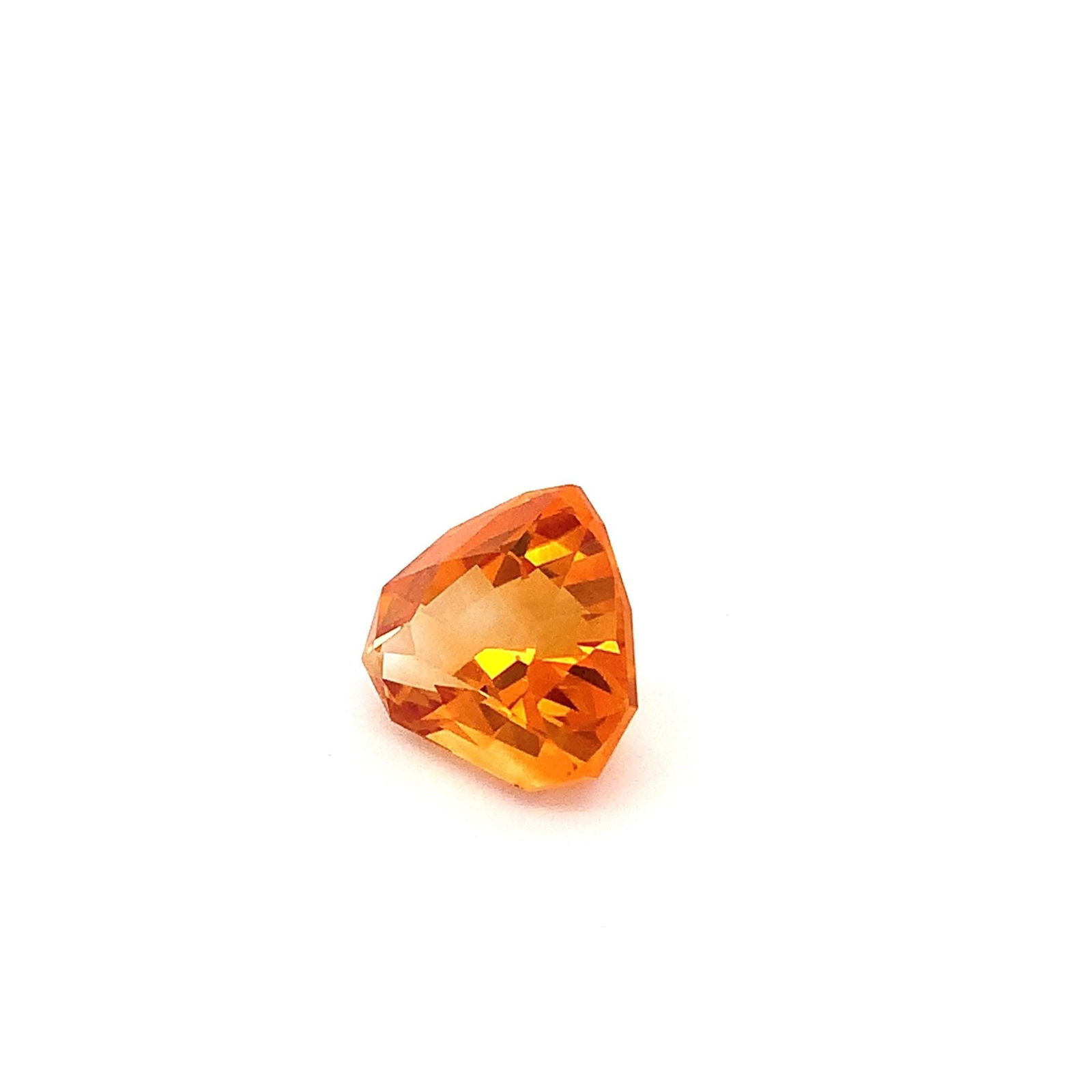 Deep Yellowish Orange Citrine Fancy Trillion Cut Gemstone For Jewelry - 9.20 Carat - 9