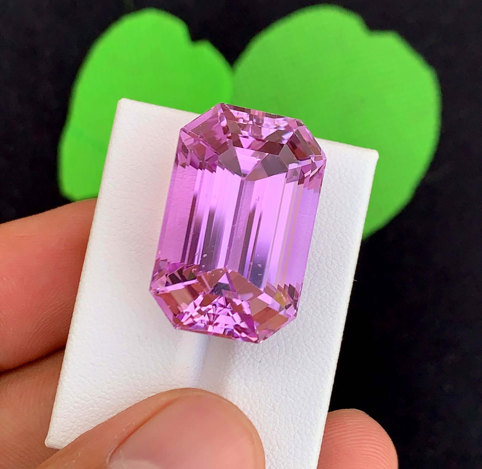 Natural Pink Kunzite Gemstone: 55.40 Carat Emerald Cut, November Birthstone - 5