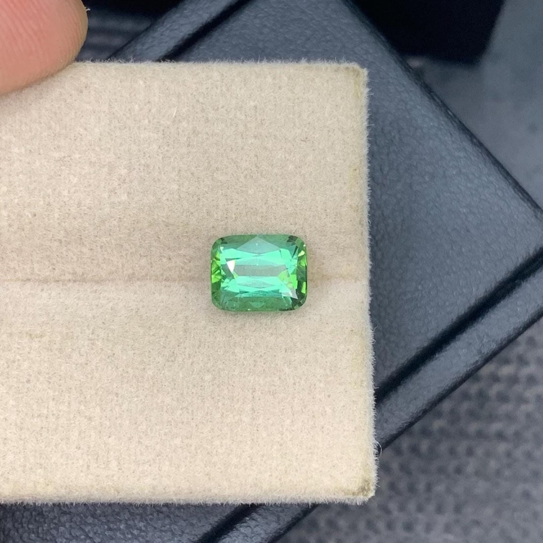 Mint Green Tourmaline Gemstone: 1.95 CT Faceted Cushion Cut, Afghan Origin - 6
