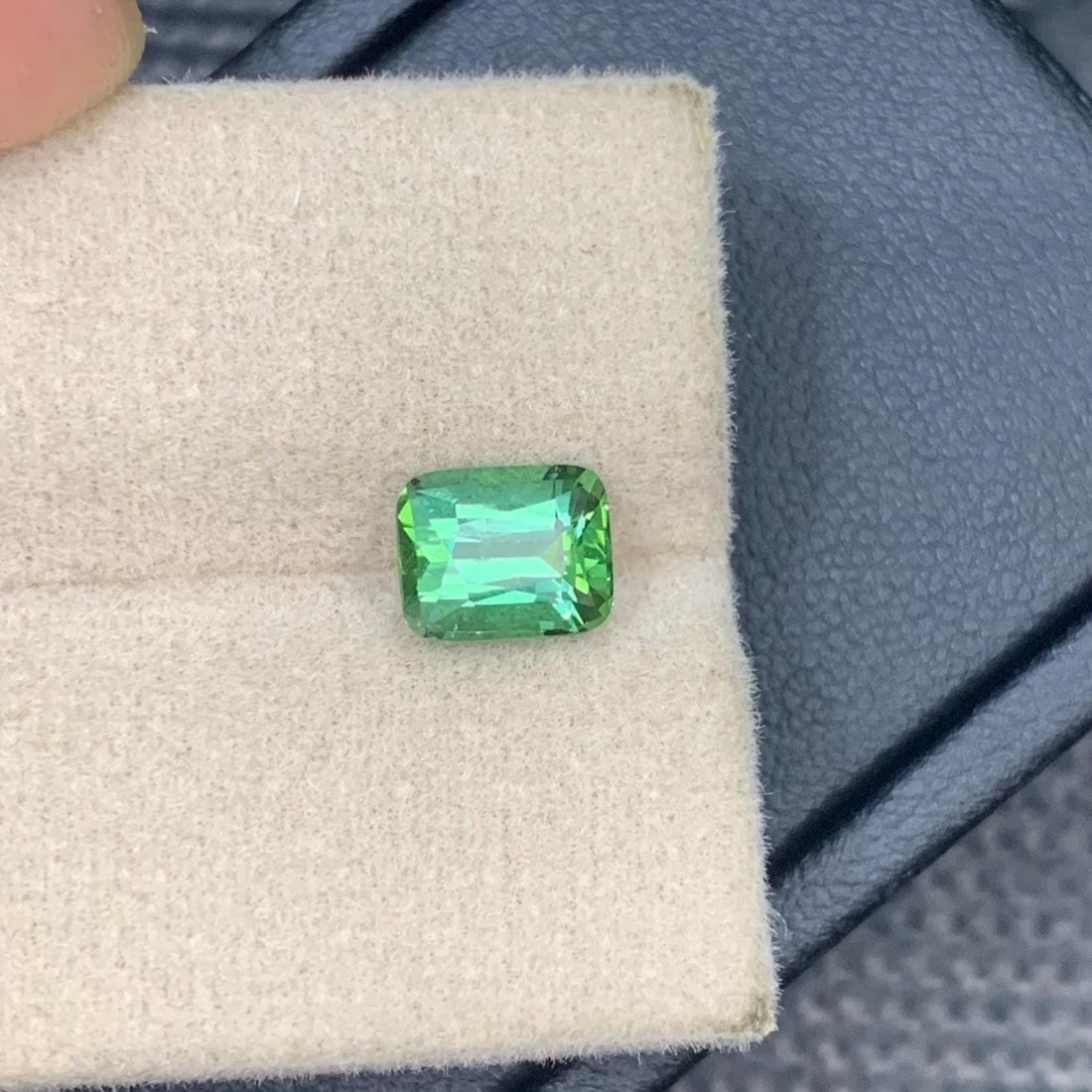 Mint Green Tourmaline Gemstone: 1.95 CT Faceted Cushion Cut, Afghan Origin - 7