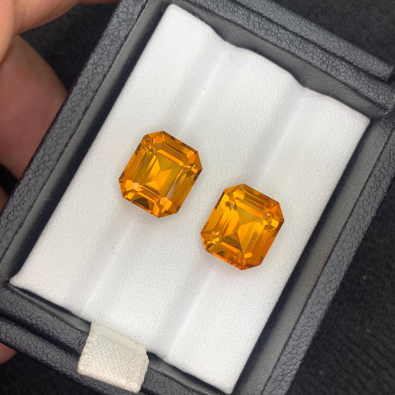 Emerald Cut Citrine Gemstone Pair: Brownish Orange, 7.62 Carat: Title: Emerald Cut Citrine Gemstone Pair: Brownish Orange, 7.62 Carat Description: Item details Highlights Handpicked by GemsAndJewelsUSA Supplies for making crafts Gemstone: Citrine Carat