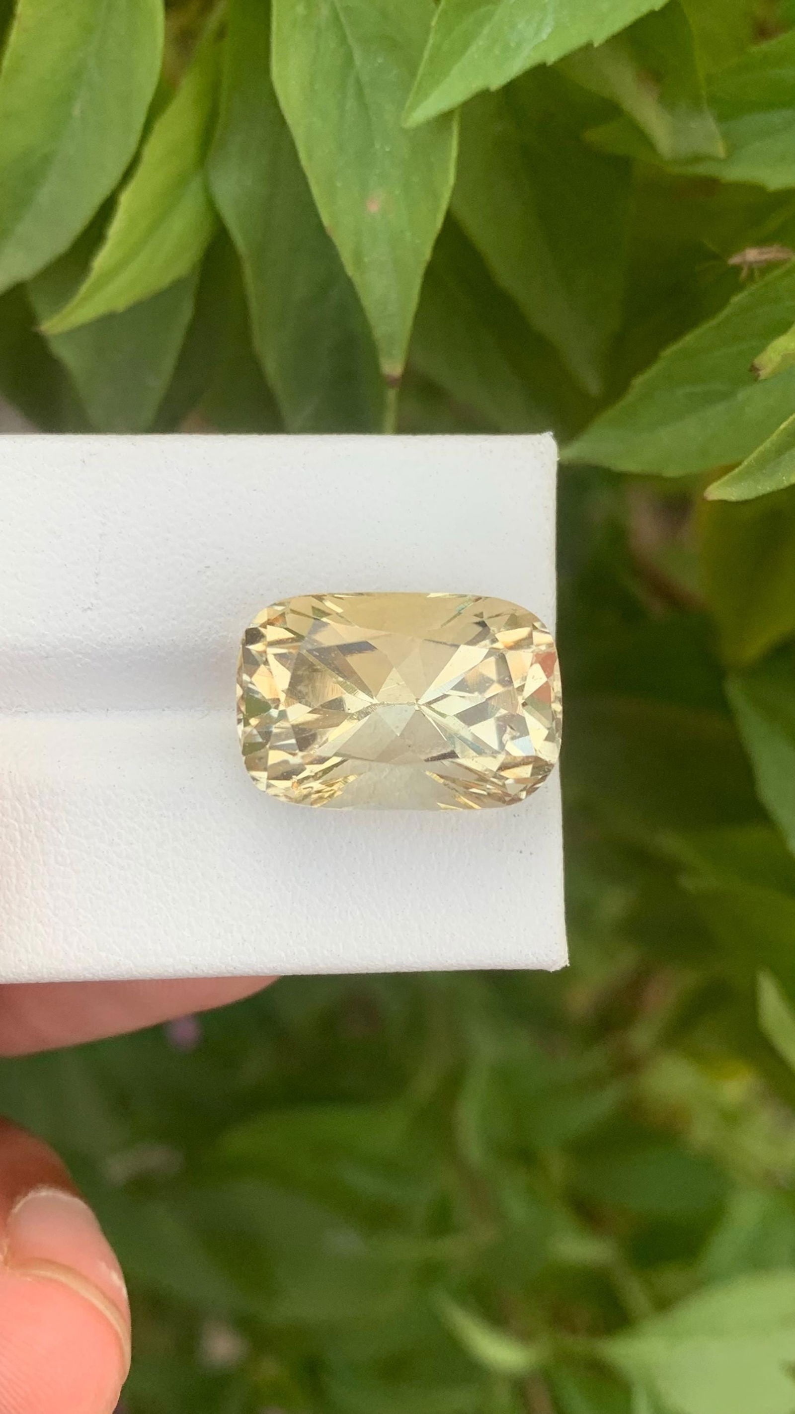 Lemon Yellow Heliodor Gemstone: 16.70 Carat Cushion Cut Beryl - 4