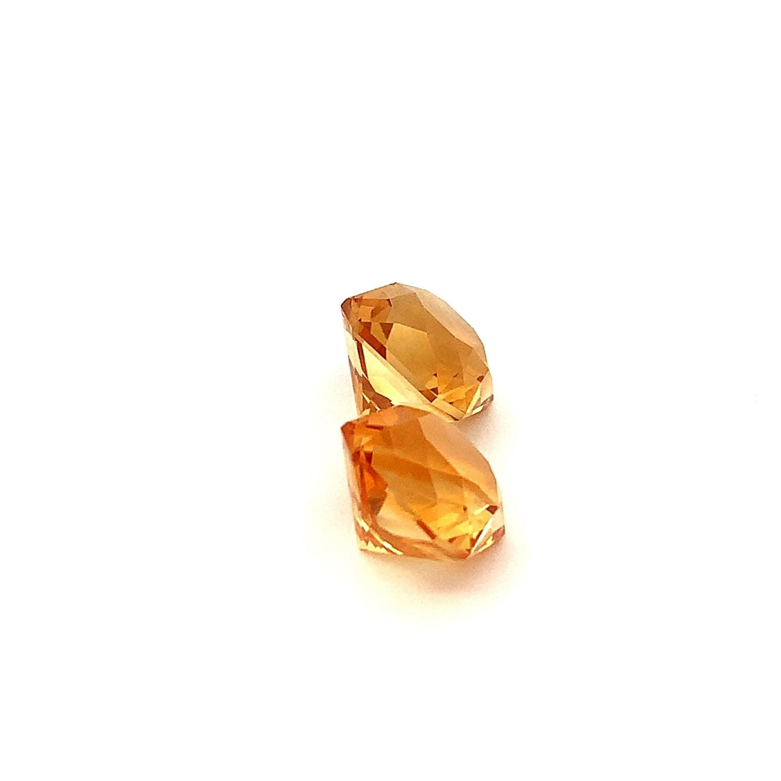 Pair Citrine Fancy Asscher Cut Gemstone For Earrings - 12.45 Carat - 5