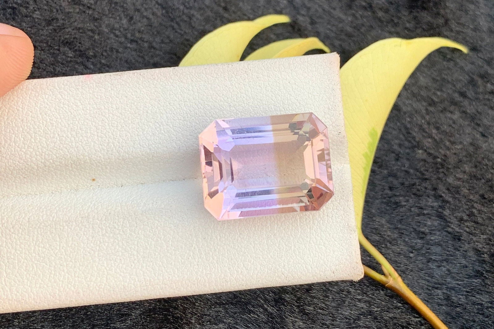 Emerald Cut Ametrine Gemstone: 17.35 Carat Bi-Color Pendant Stone - 2