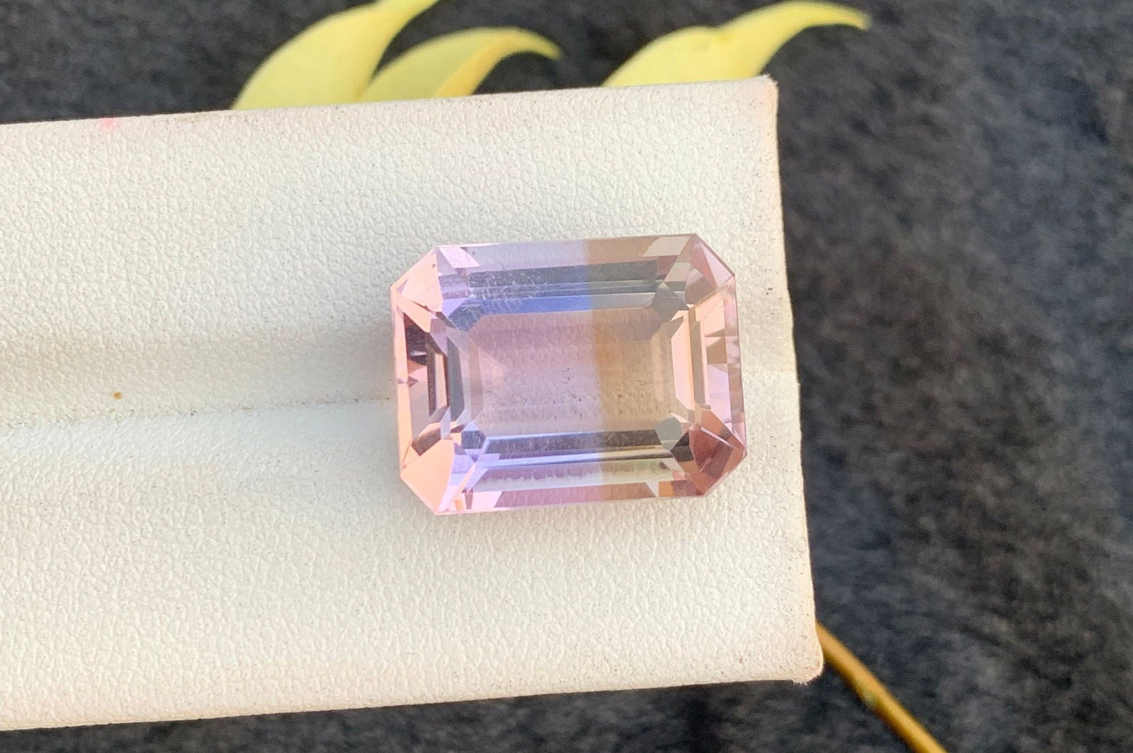 Emerald Cut Ametrine Gemstone: 17.35 Carat Bi-Color Pendant Stone - 4