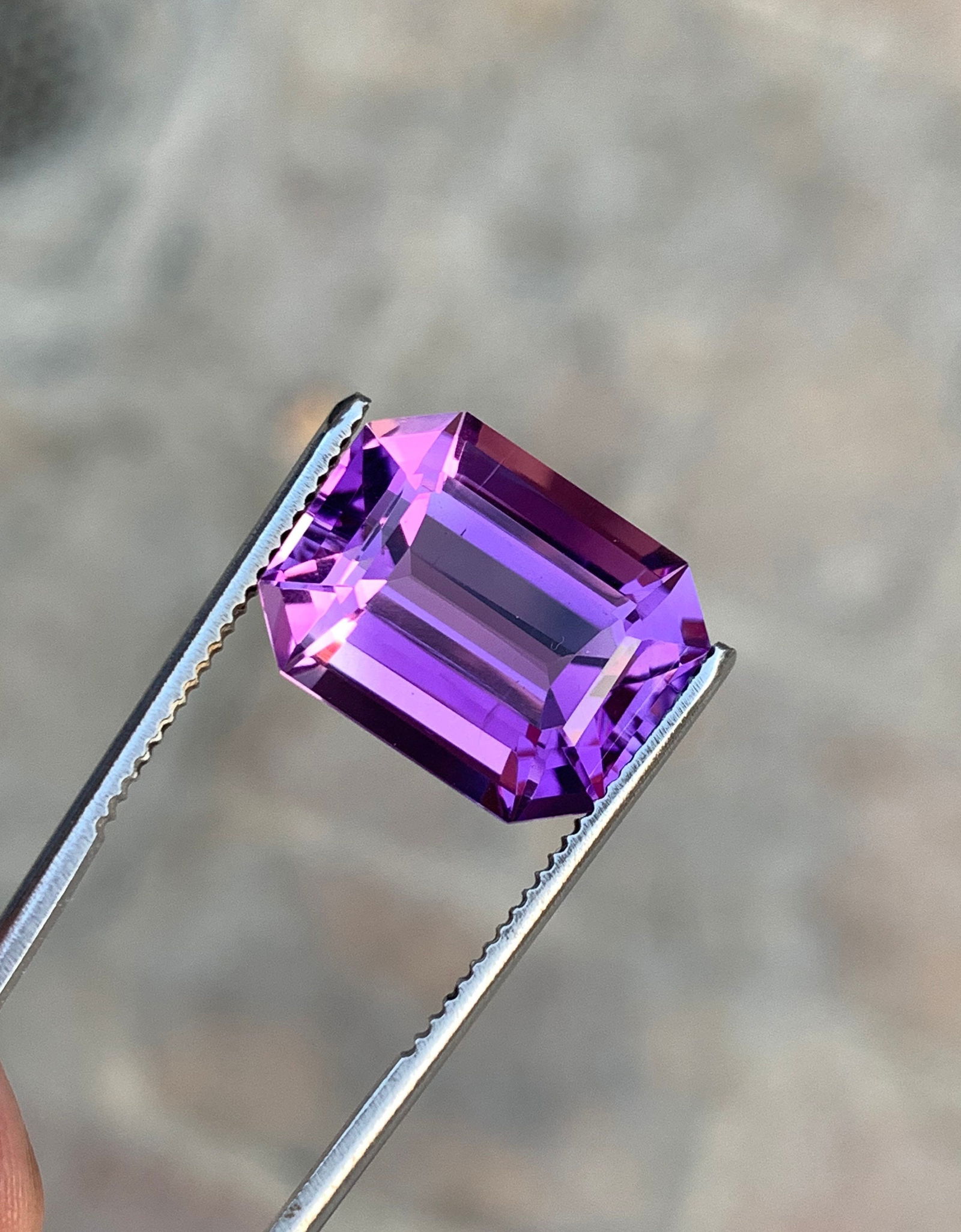Emerald Cut Amethyst Gemstone: Natural Purple Loose Stone, 11.50 Carat: Title: Emerald Cut Amethyst Gemstone: Natural Purple Loose Stone, 11.50 Carat Description: Item details Highlights Handpicked by GemsAndJewelsUSA Supplies for making crafts Gemstone: Amethyst Carat we