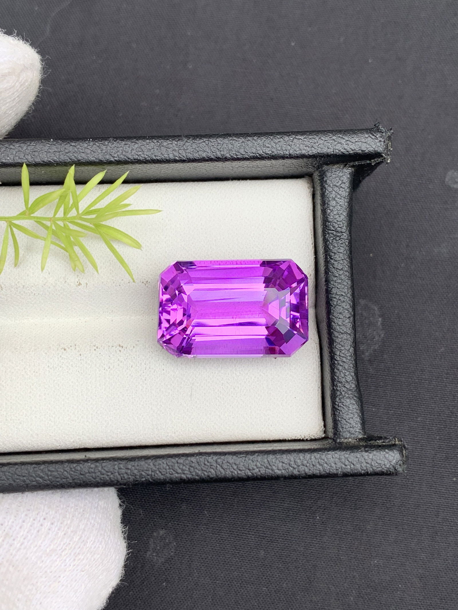 Emerald Cut Amethyst Gemstone: Natural Loose Stone, 14.70 Carats: Title: Emerald Cut Amethyst Gemstone: Natural Loose Stone, 14.70 Carats Description: Item details Highlights Handpicked by GemsAndJewelsUSA Supplies for making crafts Gemstone: Amethyst Carat weight: