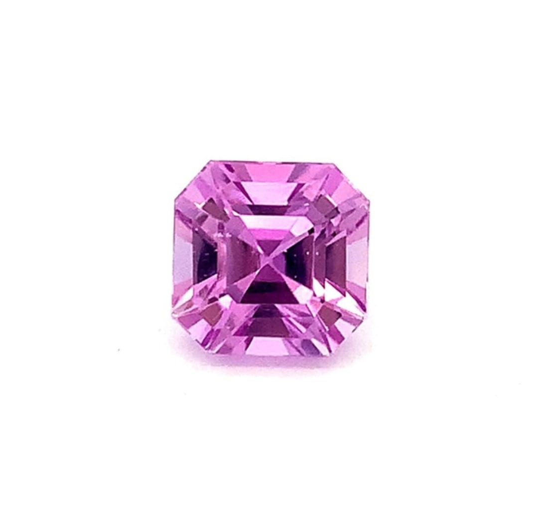 Top Pink Asscher Cut Kunzite Loose Gemstone For Anniversary Ring - 8.85 Carat (1 of 8)