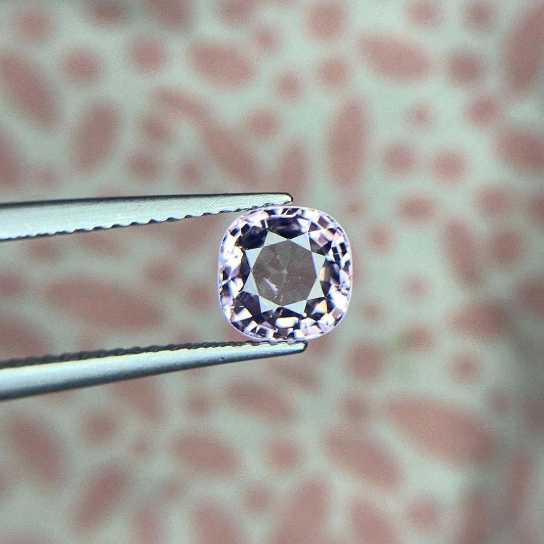 Greyish Pink Spinel Gemstone: 1.25 Carat Cushion Cut Loose Stone - 3