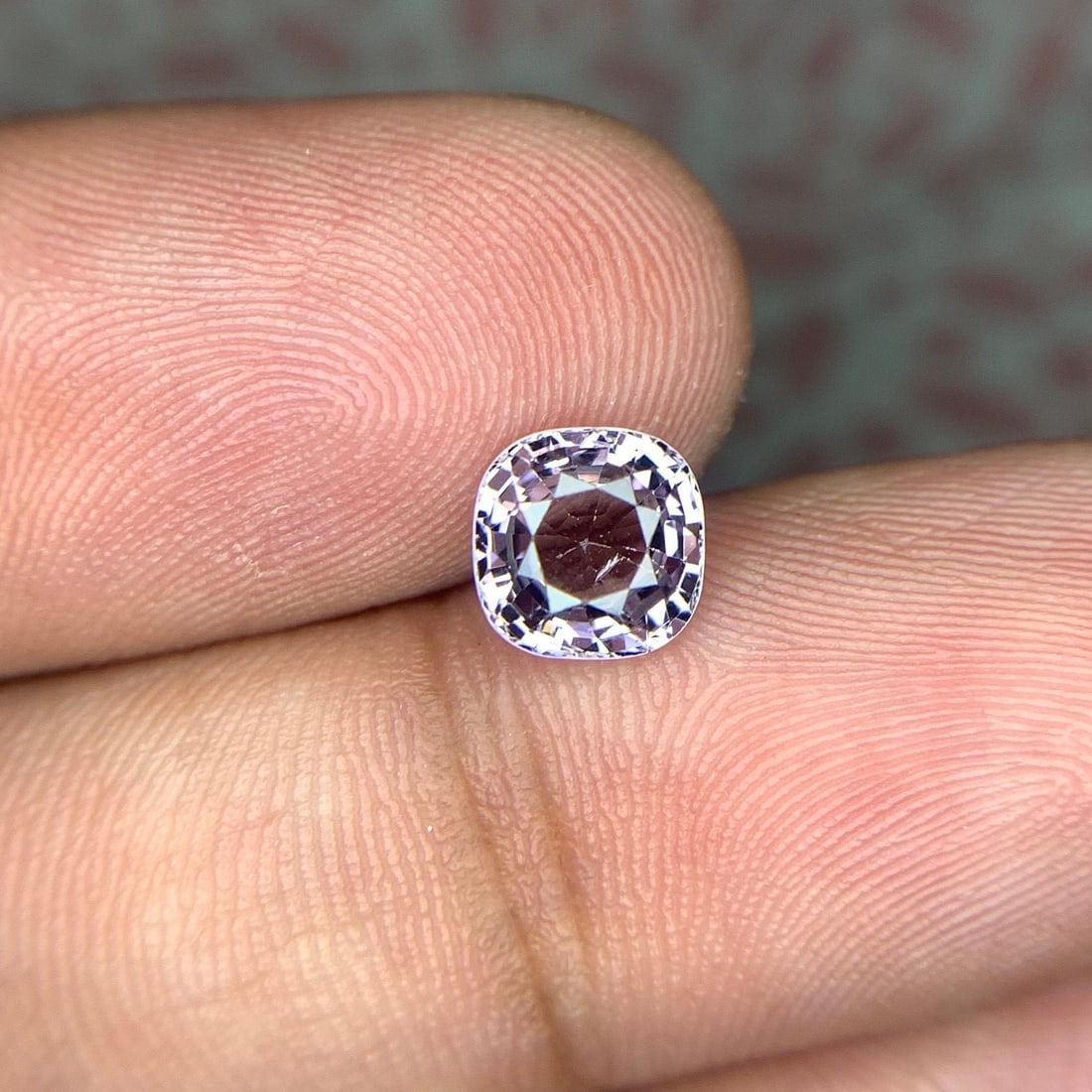 Greyish Pink Spinel Gemstone: 1.25 Carat Cushion Cut Loose Stone - 4