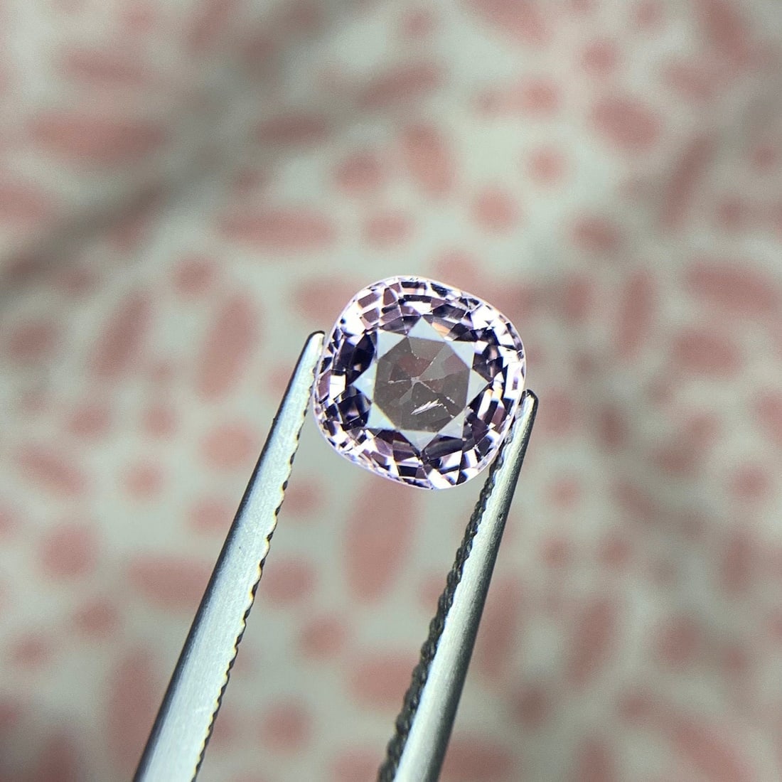 Greyish Pink Spinel Gemstone: 1.25 Carat Cushion Cut Loose Stone - 6