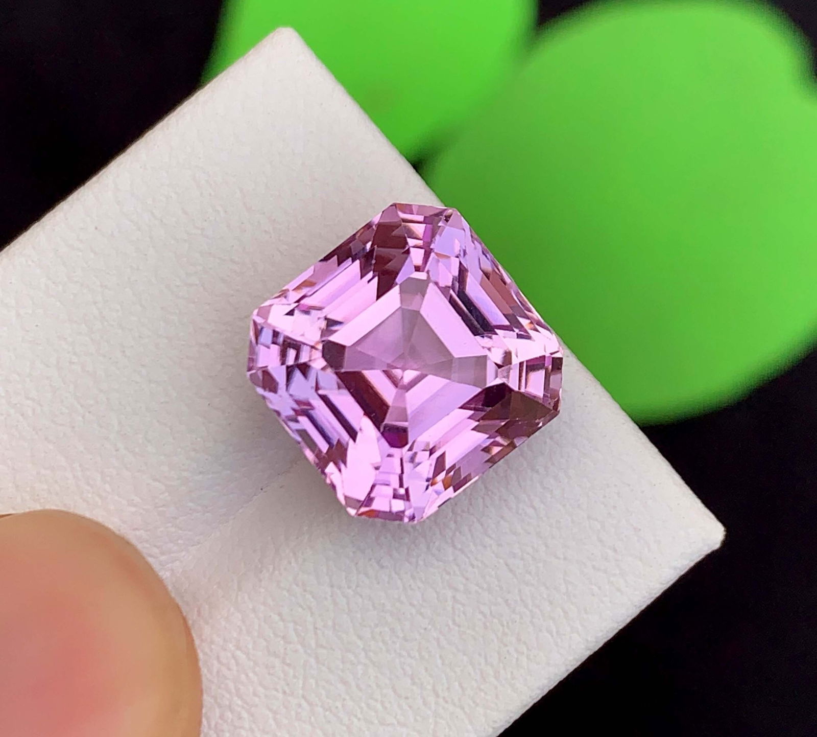 Natural Pink Kunzite Gemstone: Faceted Asscher Cut, November Birthstone (11.30 Carat): Title: Natural Pink Kunzite Gemstone: Faceted Asscher Cut, November Birthstone (11.30 Carat) Description: Gemstone: Kunzite Carat weight: 11.30 Natural Pink Kunzite Gemstone, Faceted Assher Cut, For J