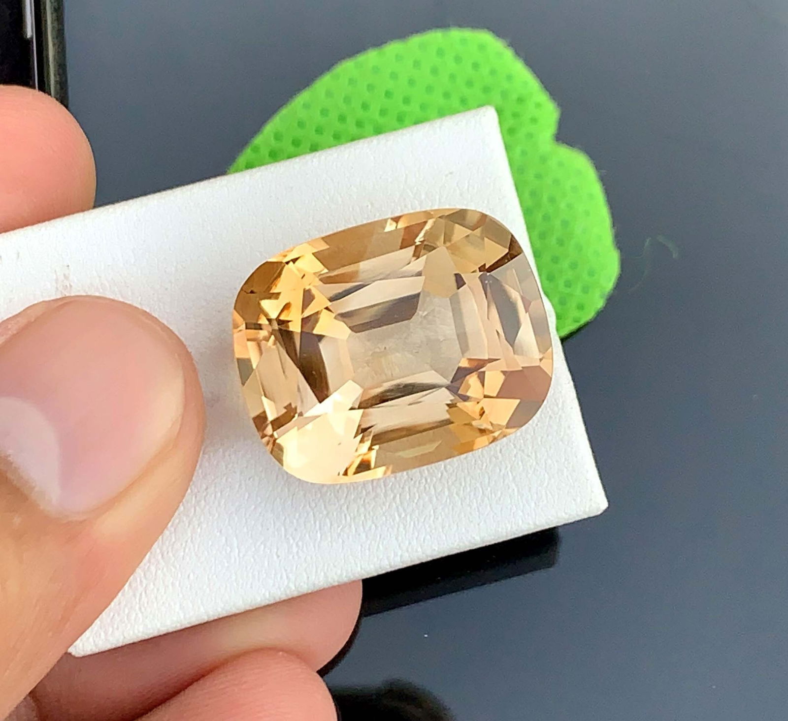 Golden Yellow Topaz Gemstone: 41.80 Carat Cushion Cut Stone: Title: Golden Yellow Topaz Gemstone: 41.80 Carat Cushion Cut Stone Description: Gemstone: Topaz Carat weight: 41.80 Golden Color Topaz Loose Gemstone Jewelry Making, Faceted Imperial Topaz Gemstone, F