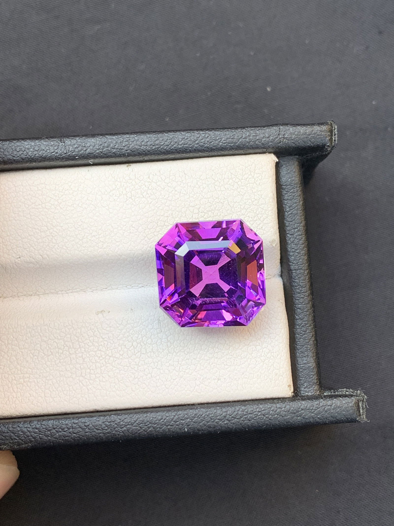 Natural Amethyst Gemstone: 12.65 Carat Asscher Cut, February Birthstone: Title: Natural Amethyst Gemstone: 12.65 Carat Asscher Cut, February Birthstone Description: Item details Highlights Handpicked by GemsAndJewelsUSA Supplies for making crafts Gemstone: Amethyst Carat w