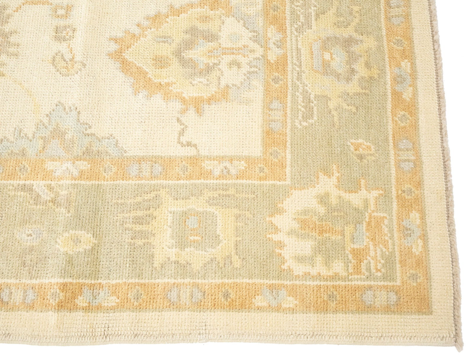 Floral Muted Oushak 3'6X12'7 Turkish Oriental Runner Rug - 10