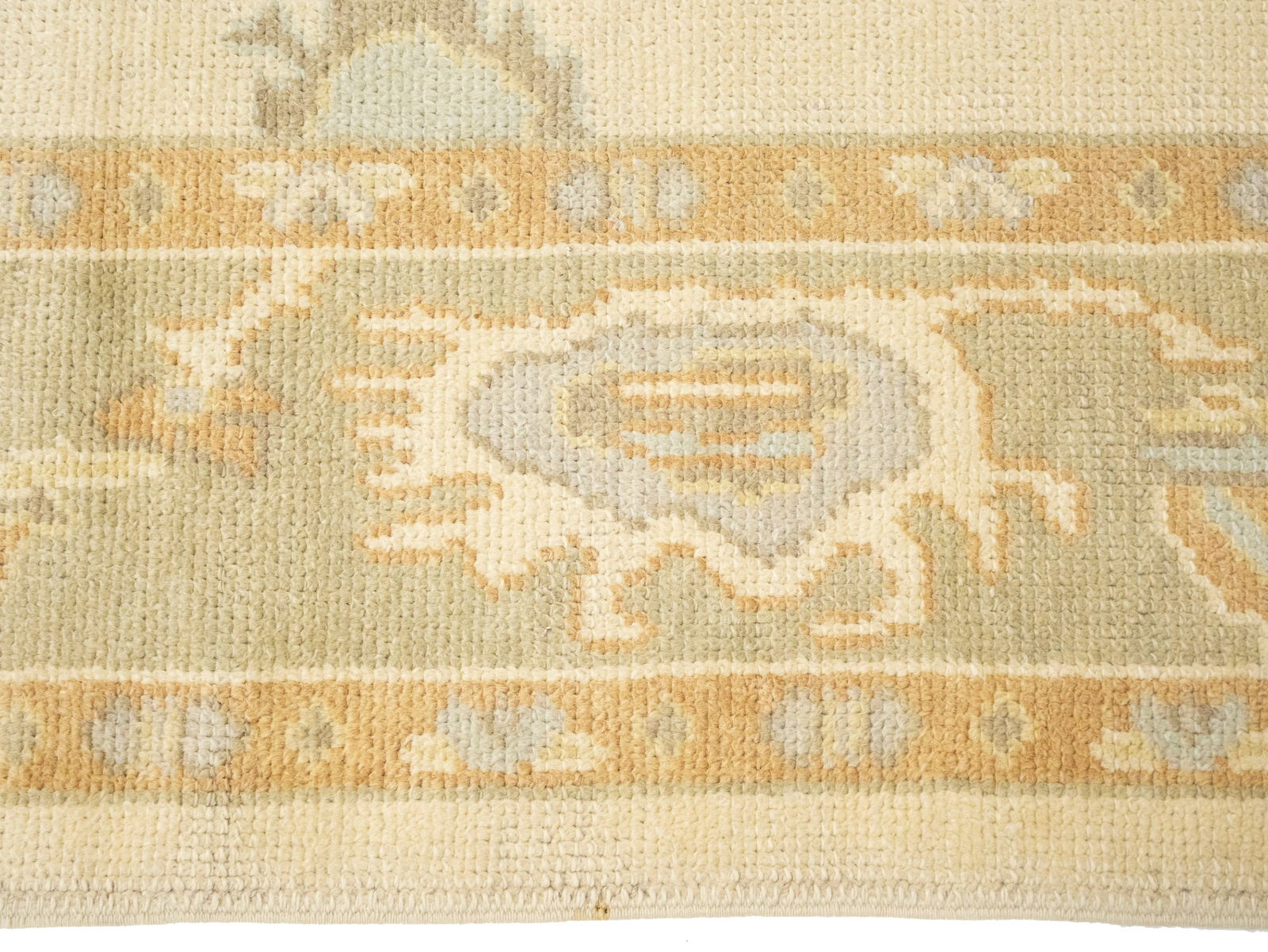 Floral Muted Oushak 3'6X12'7 Turkish Oriental Runner Rug - 12